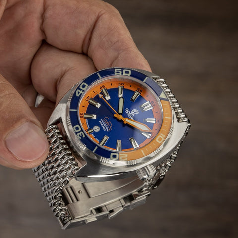 Ocean Crawler Core Diver - Blue/Orange v3 - Ocean Crawler Watch Co.