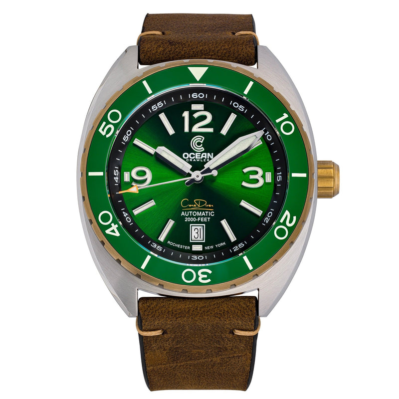 Ocean Crawler Core Diver - Collector's Bronze - Green - Preorder - Ocean Crawler Watch Co.