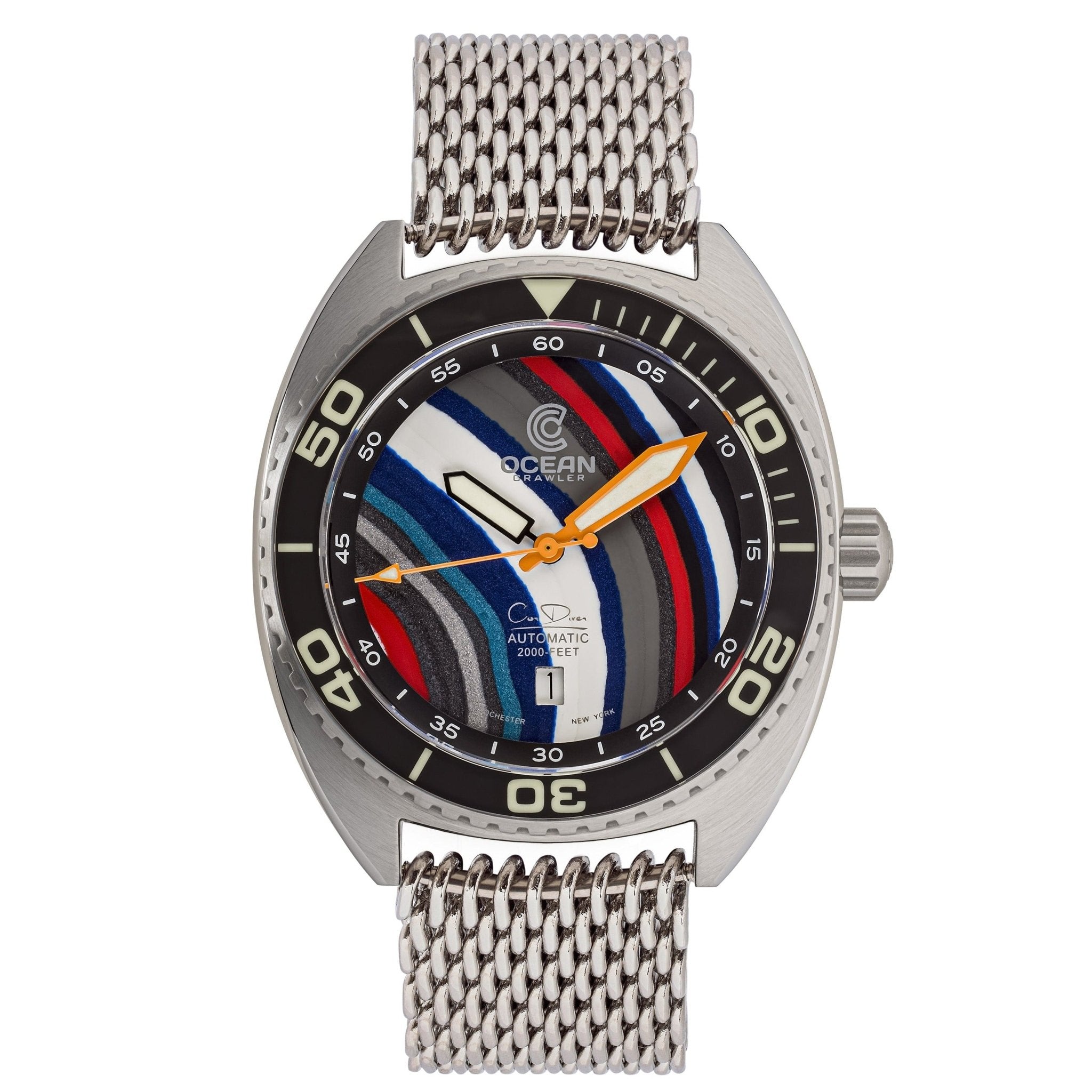 Ocean Crawler Core Diver - Fordite - Type A - Ocean Crawler Watch Co.