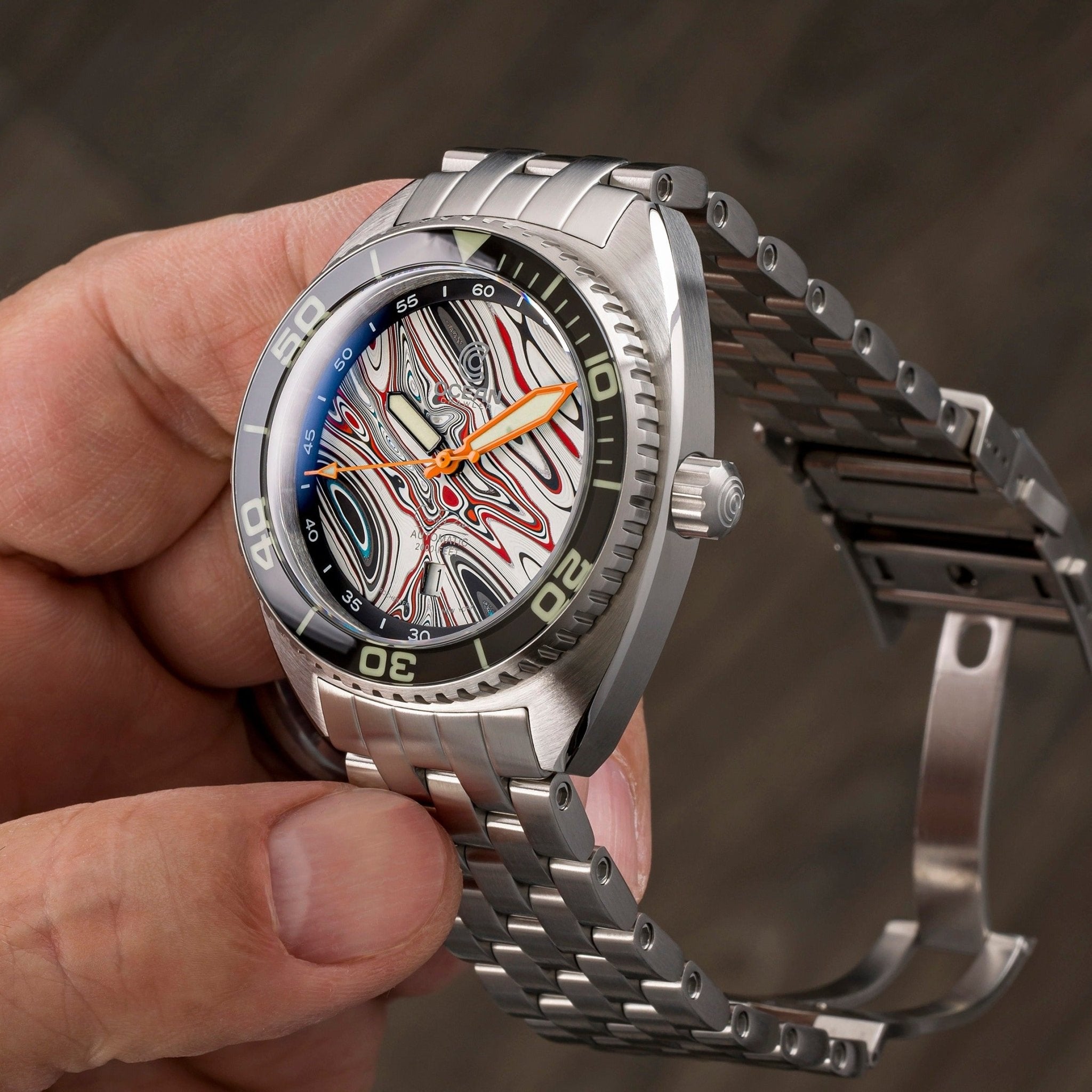 Ocean Crawler Core Diver - Fordite - Type B - Ocean Crawler Watch Co.