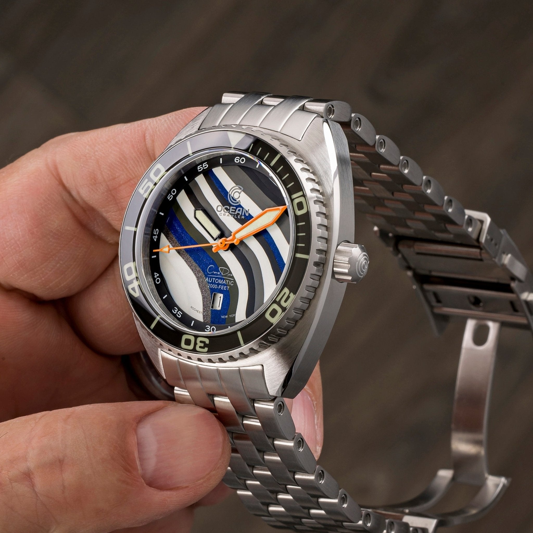 Ocean Crawler Core Diver - Fordite - Type C - Ocean Crawler Watch Co.