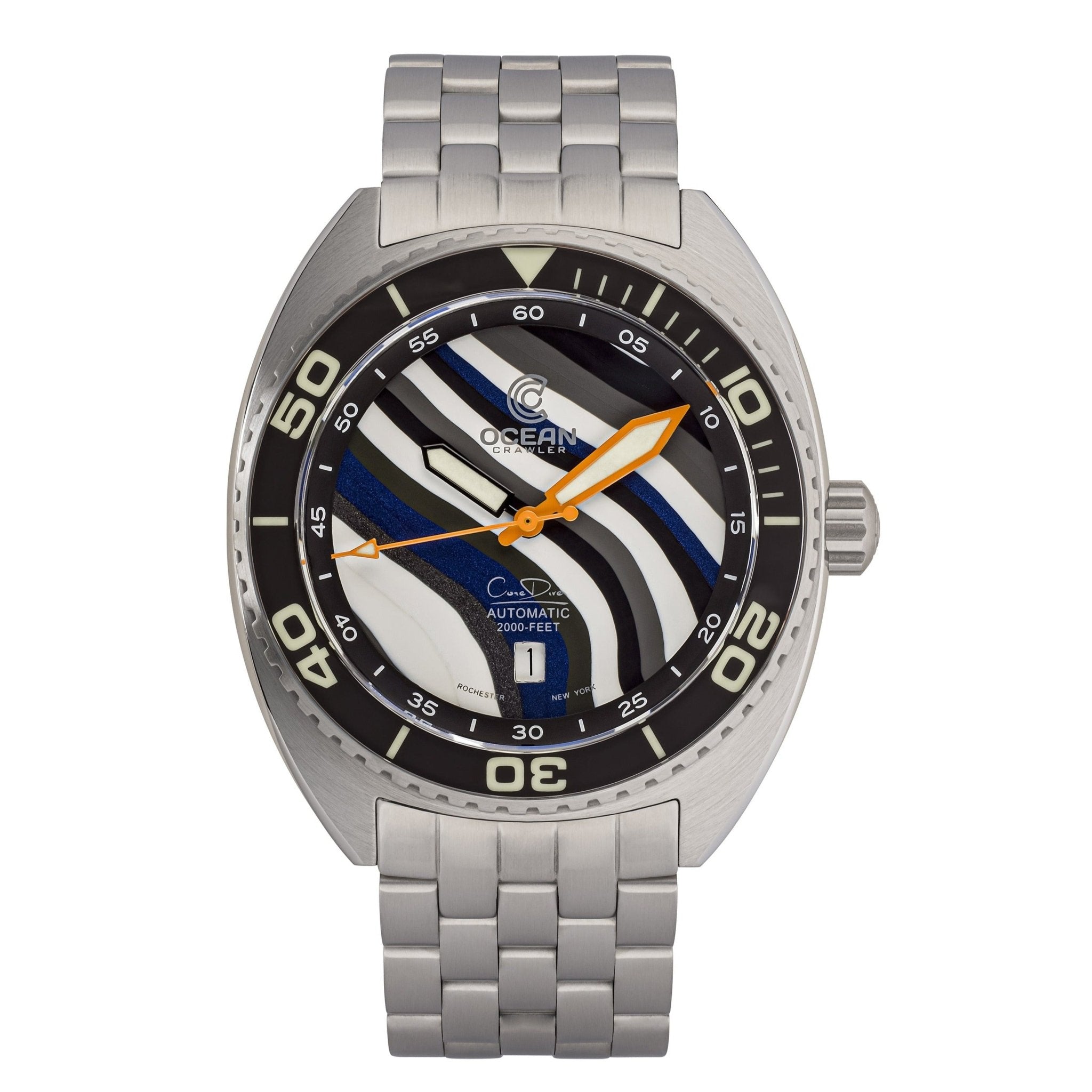 Ocean Crawler Core Diver - Fordite - Type C - Ocean Crawler Watch Co.