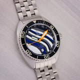 Ocean Crawler Core Diver - Fordite - Unique piece - Blue Fury - Ocean Crawler Watch Co.
