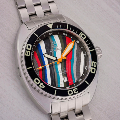 Ocean Crawler Core Diver - Fordite - Unique piece - PowerSlide - Ocean Crawler Watch Co.