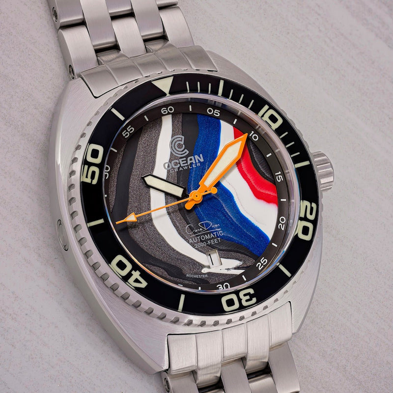 Ocean Crawler Core Diver - Fordite - Unique piece - SpeedDemon - Ocean Crawler Watch Co.