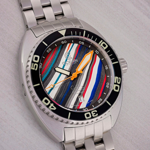 Ocean Crawler Core Diver - Fordite - Unique piece - ThunderTrack - Ocean Crawler Watch Co.
