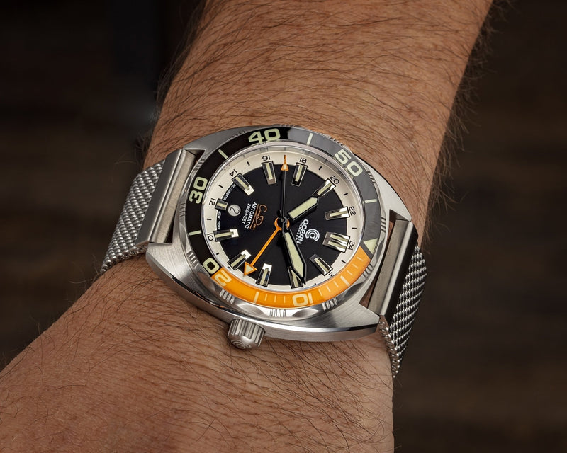 Ocean Crawler Core Diver GMT - Black/Orange - Ocean Crawler Watch Co.