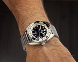 Ocean Crawler Core Diver GMT - Black/White - Ocean Crawler Watch Co.