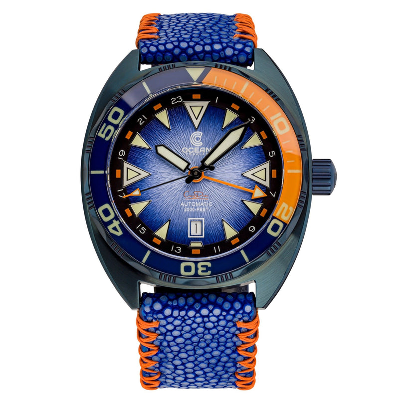 Ocean Crawler Core Diver GMT v2 - Blue Steel DLC - Ocean Crawler Watch Co.