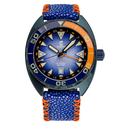 Ocean Crawler Core Diver GMT v2 - Blue Steel DLC - Ocean Crawler Watch Co.