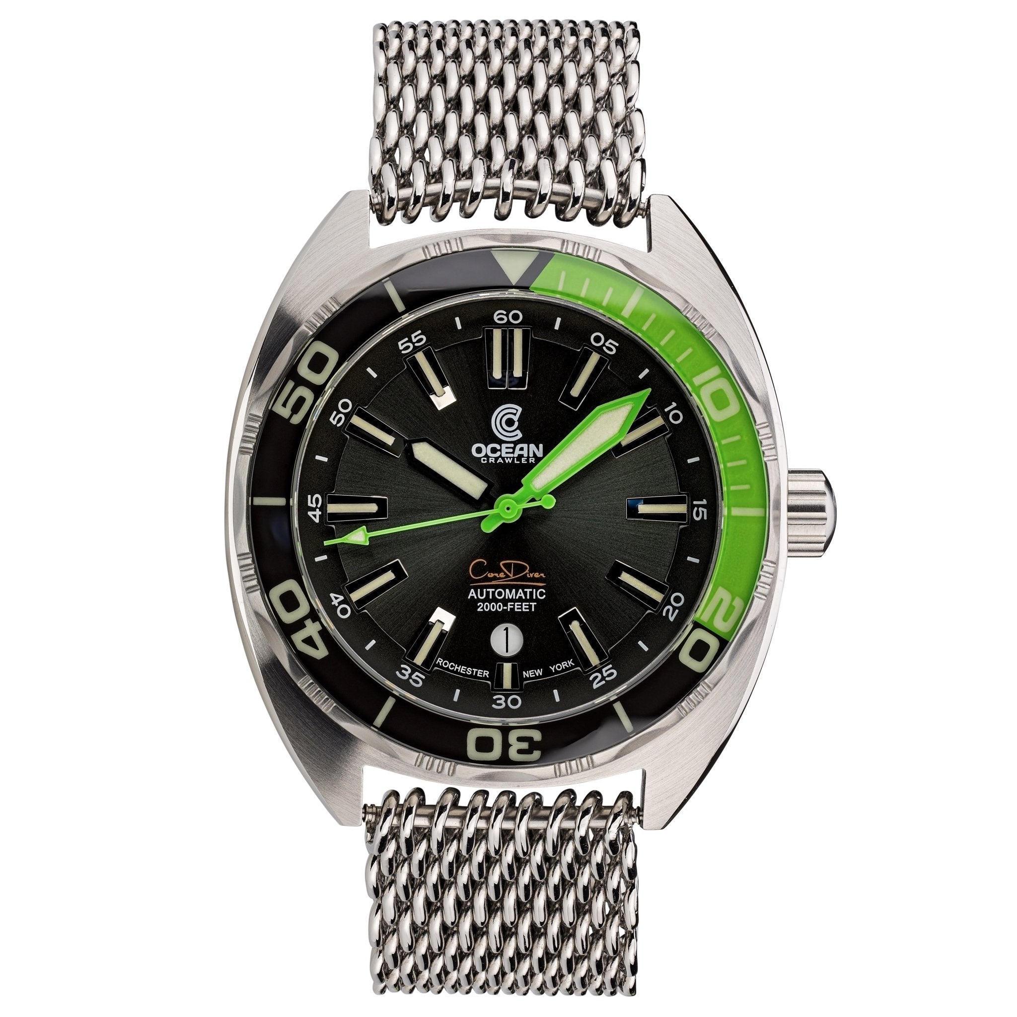 Ocean Crawler Core Diver - Green/Black v3 - Ocean Crawler Watch Co.