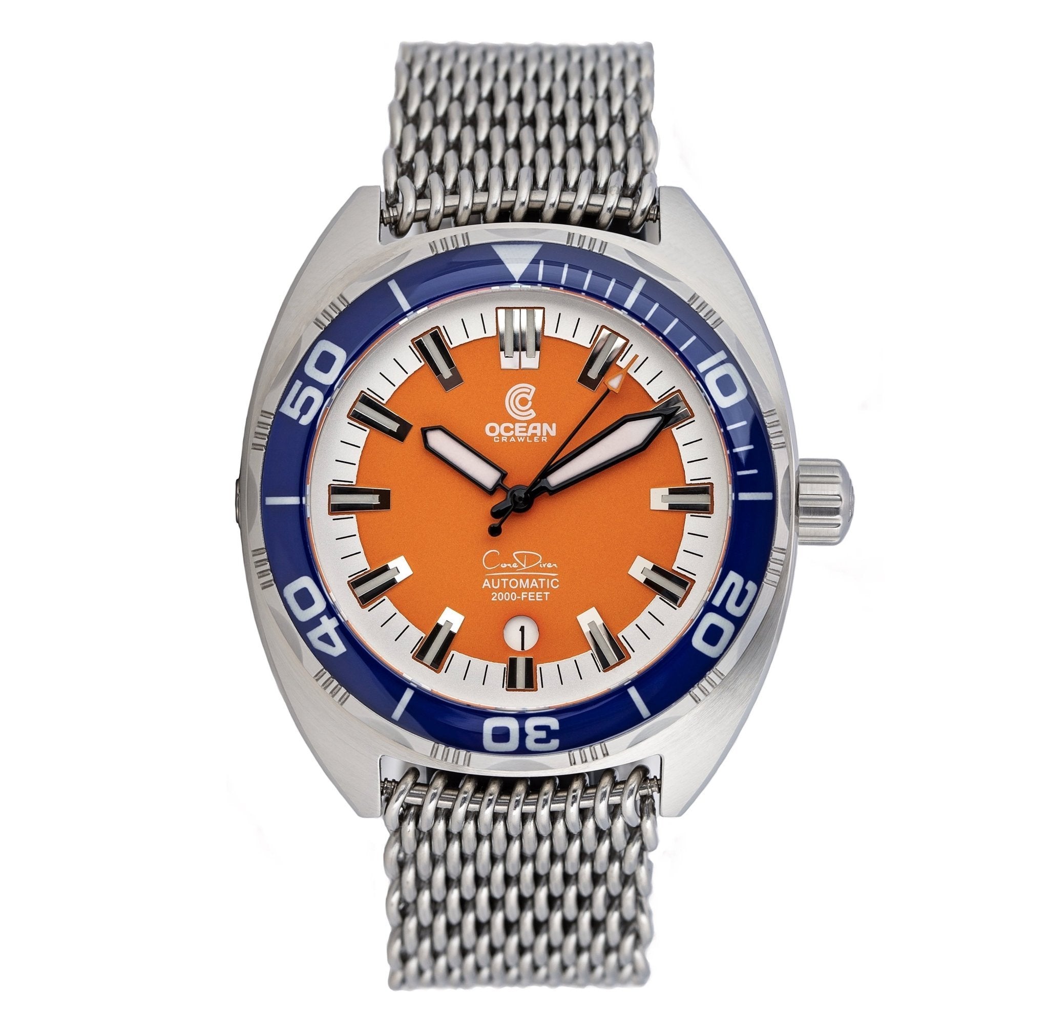 Ocean Crawler Core Diver - Orange - Ocean Crawler Watch Co.