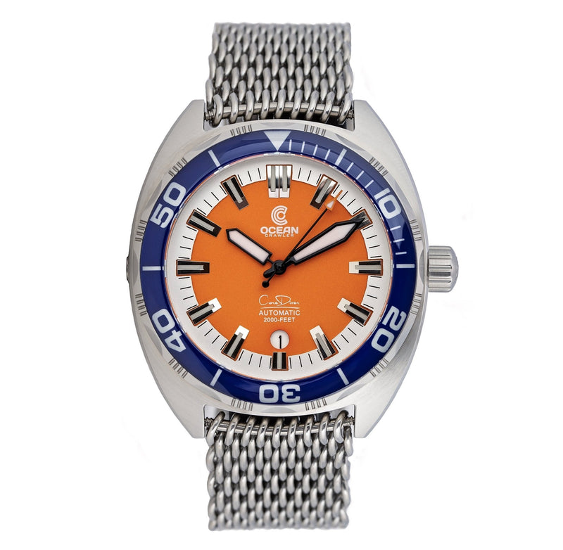 Ocean Crawler Core Diver - Orange - Ocean Crawler Watch Co.