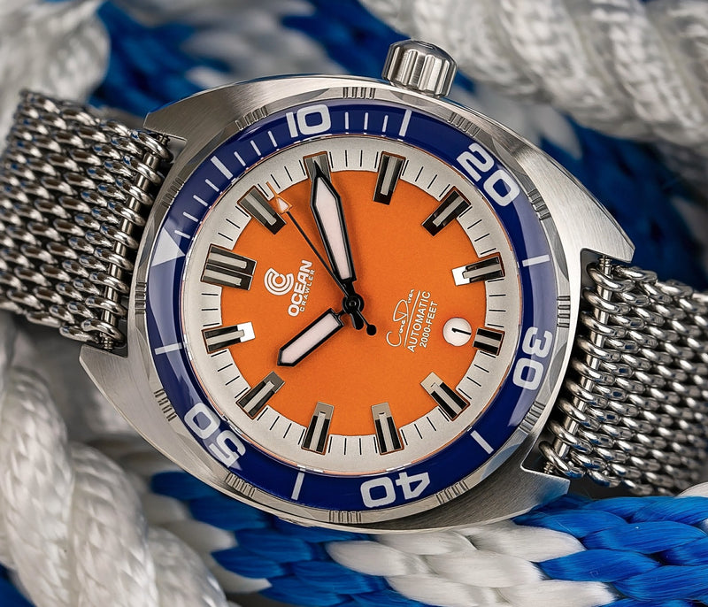 Ocean Crawler Core Diver - Orange - Ocean Crawler Watch Co.