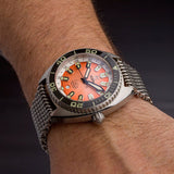 Ocean Crawler Core Diver - Orange Refractor - Like New Sample - Ocean Crawler Watch Co.