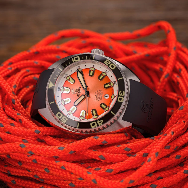 Ocean Crawler Core Diver - Orange Refractor - Summer Edition - Ocean Crawler Watch Co.