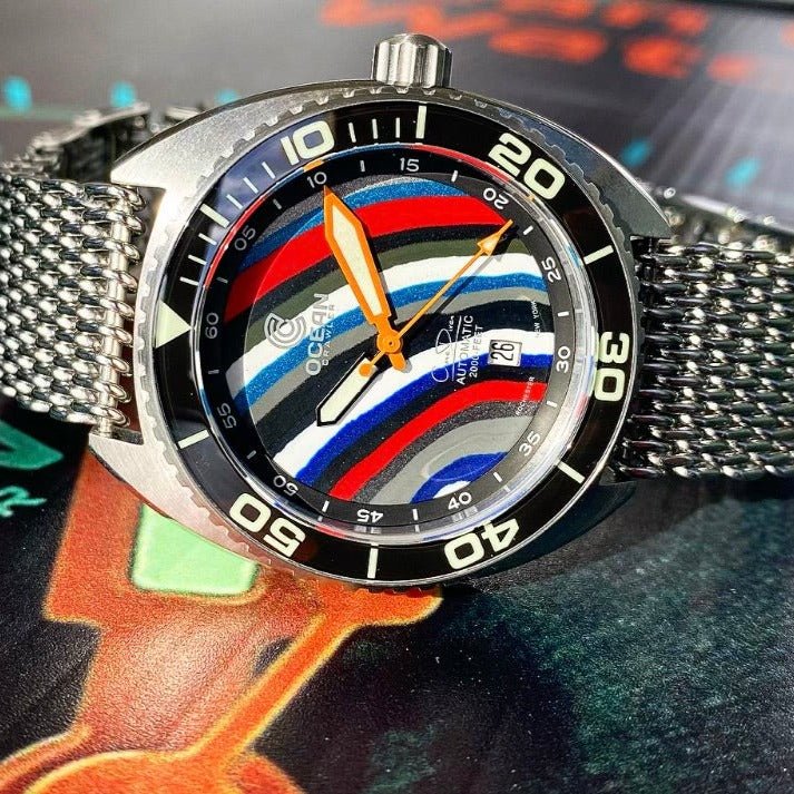 Ocean Crawler Core Diver - Prototype - Fordite - Ocean Crawler Watch Co.