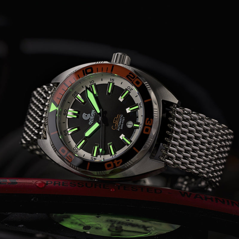 Ocean Crawler Core Diver - Red Bezel V3 - Ocean Crawler Watch Co.