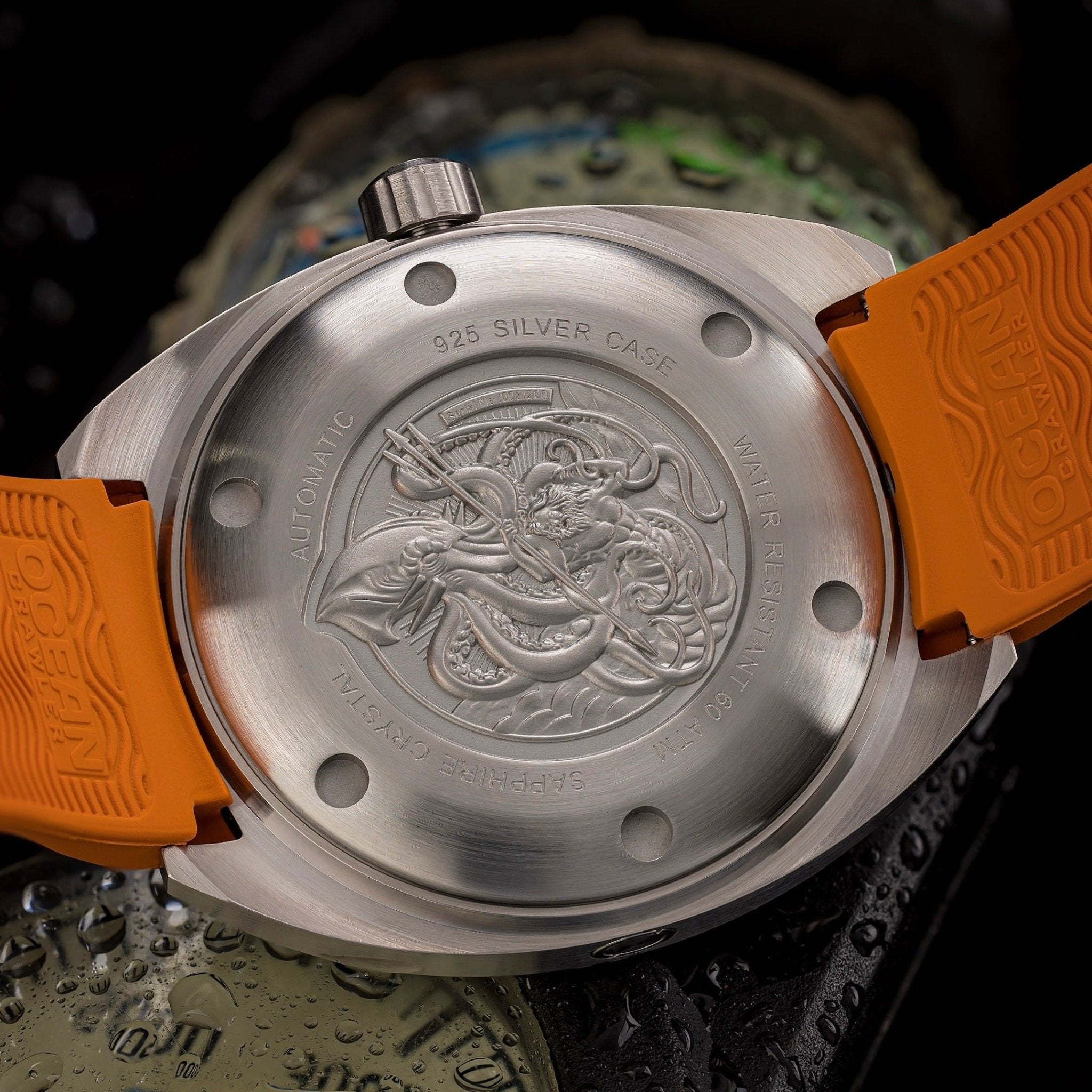 Ocean Crawler Core Diver - Solid 925 Silver Case - Prototype - Blue - Ocean Crawler Watch Co.
