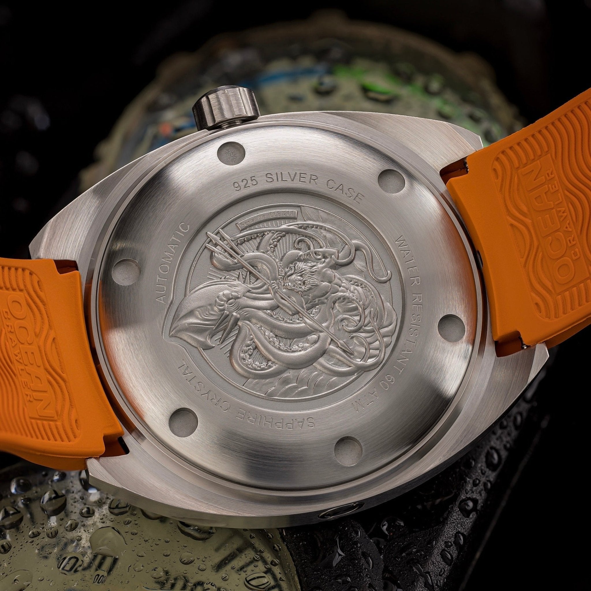 Ocean Crawler Core Diver - Solid 925 Silver Case - Prototype - Brown - Ocean Crawler Watch Co.