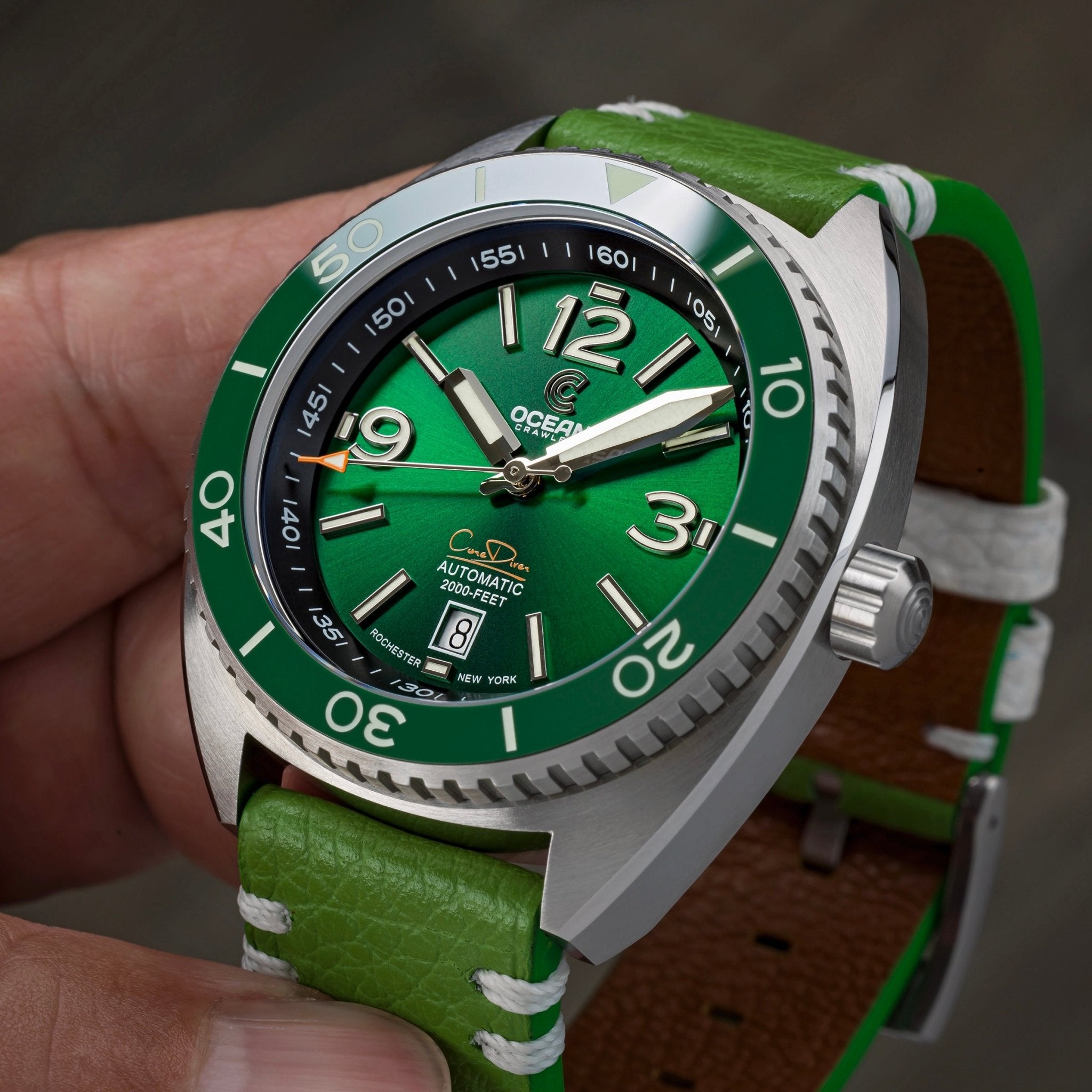 Ocean Crawler Core Diver - St. Patrick's Day 2024 Release - Ocean Crawler Watch Co.