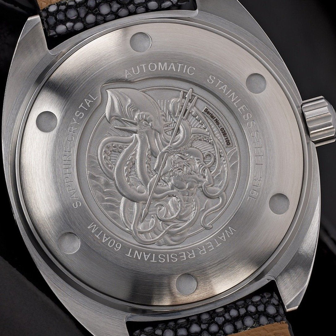 Ocean Crawler Core Diver - Textured Black/Orange - Ocean Crawler Watch Co.