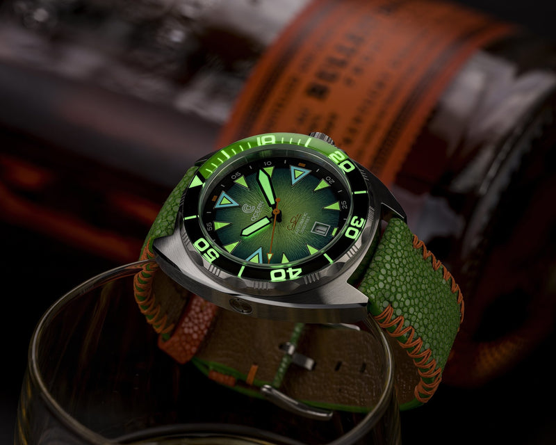 Ocean Crawler Core Diver - Textured Green/Black - Preorder - Ocean Crawler Watch Co.