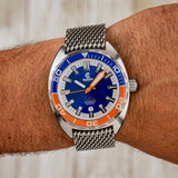 Ocean Crawler Core Diver V1 - Blue/Orange - Store Sample - Ocean Crawler Watch Co.