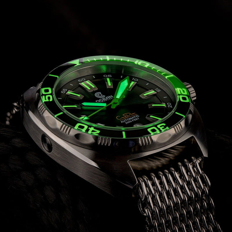 Ocean Crawler Core Diver V3 - Green - Store Sample - Ocean Crawler Watch Co.