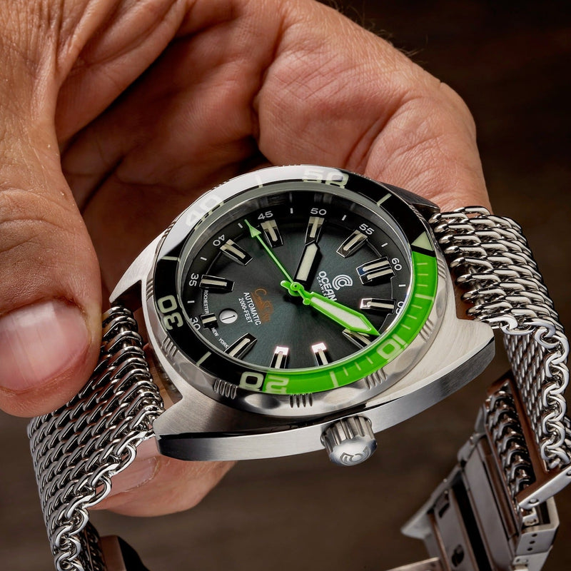Ocean Crawler Core Diver V3 - Green - Store Sample - Ocean Crawler Watch Co.