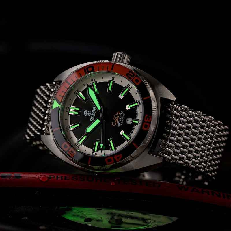 Ocean Crawler Core Diver V3 - Red Bezel - Store Sample - Ocean Crawler Watch Co.