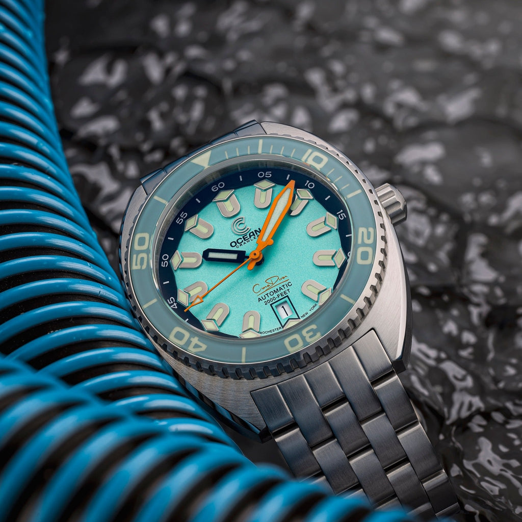 Advanced Oceanwatch Ocean Crawler Core Diver V4 - Aqua – Ocean Crawler Watch Co.