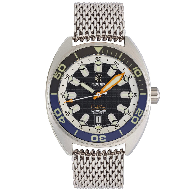 Ocean Crawler Core Diver V4 - Black/Blue - Preorder - Ocean Crawler Watch Co.