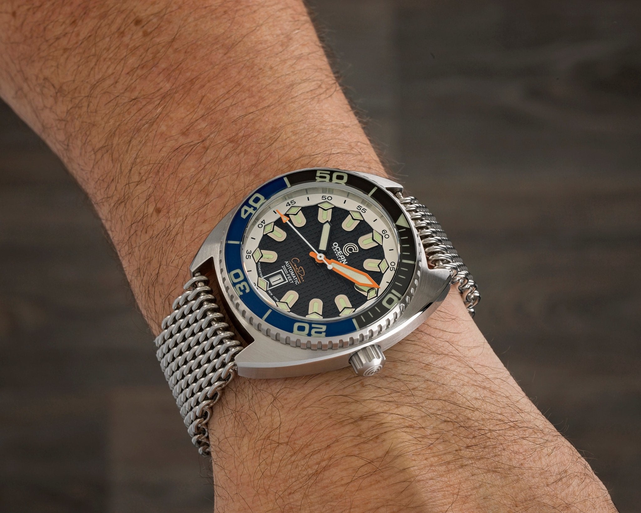 Ocean Crawler Core Diver V4 - Black/Blue - Preorder - Ocean Crawler Watch Co.