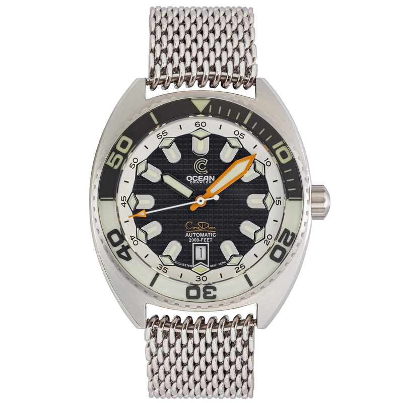Ocean Crawler Core Diver V4 - Black/White - Preorder - Ocean Crawler Watch Co.