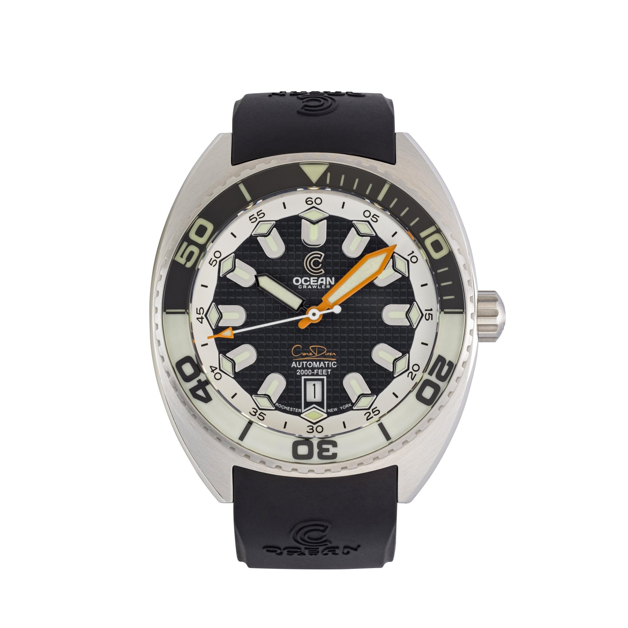 Ocean Crawler Core Diver V4 - Black/White - Preorder - Ocean Crawler Watch Co.