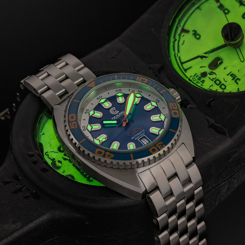 Ocean Crawler Core Diver V4 - Blue/Orange - Ocean Crawler Watch Co.
