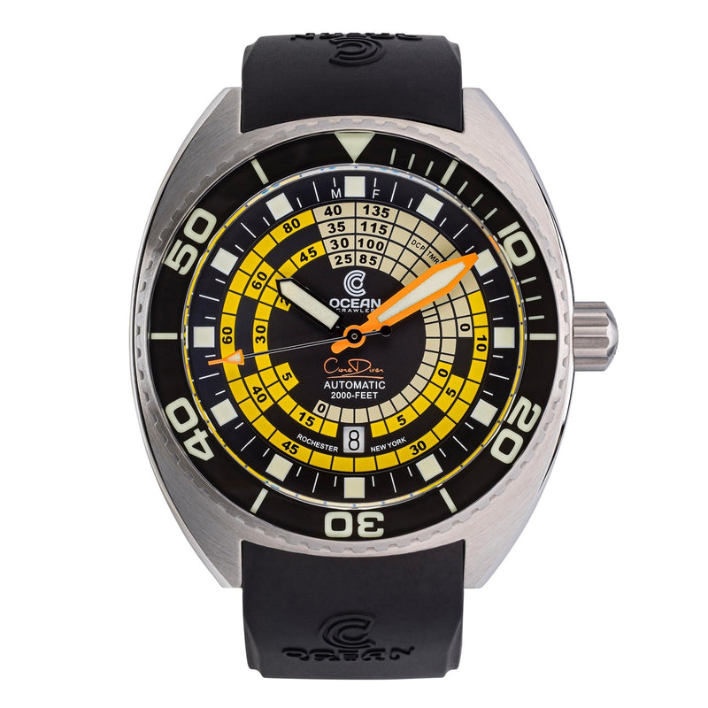 Ocean Crawler Decompression Timer - Yellow - Preorder - Ocean Crawler Watch Co.