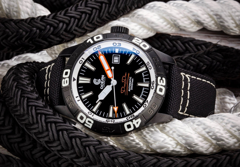 Ocean Crawler Dream Diver - Black DLC - Ocean Crawler Watch Co.