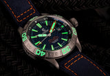 Ocean Crawler Dream Diver - Blue Carbon Fiber - Ocean Crawler Watch Co.