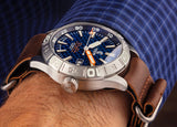 Ocean Crawler Dream Diver - Blue Carbon Fiber - Ocean Crawler Watch Co.