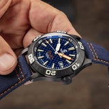 Ocean Crawler Dream Diver - Blue Carbon Fiber DLC - Ocean Crawler Watch Co.