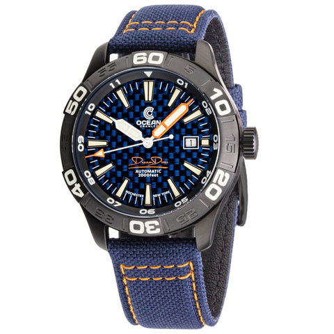 Ocean Crawler Dream Diver - Blue Carbon Fiber DLC - Ocean Crawler Watch Co.