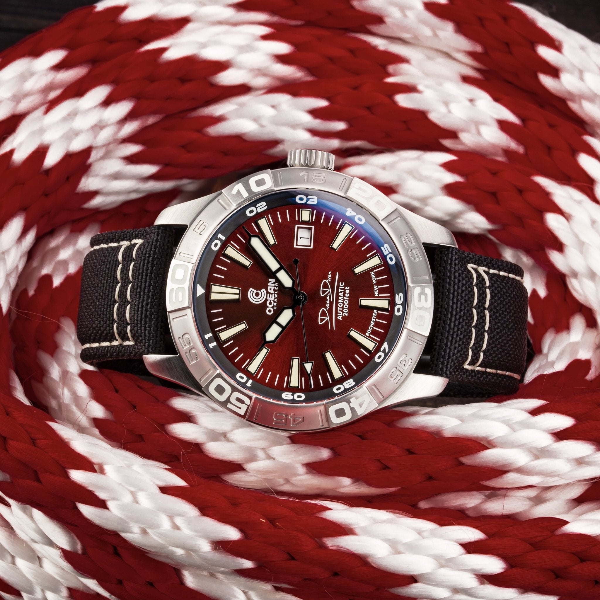 Ocean Crawler Dream Diver - Red - Ocean Crawler Watch Co.