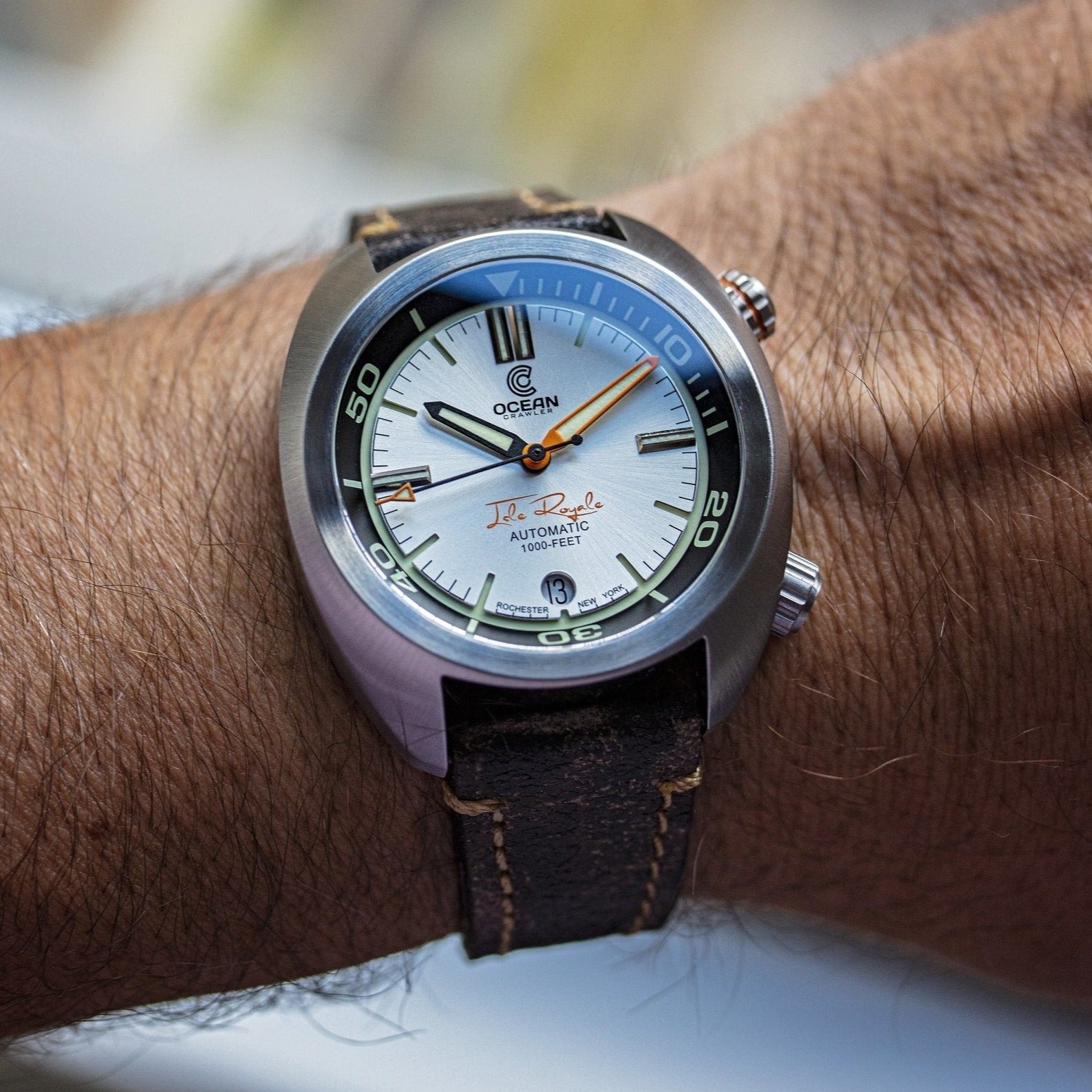 Ocean Crawler Great Lakes Diver - Silver - Sample - Ocean Crawler Watch Co.