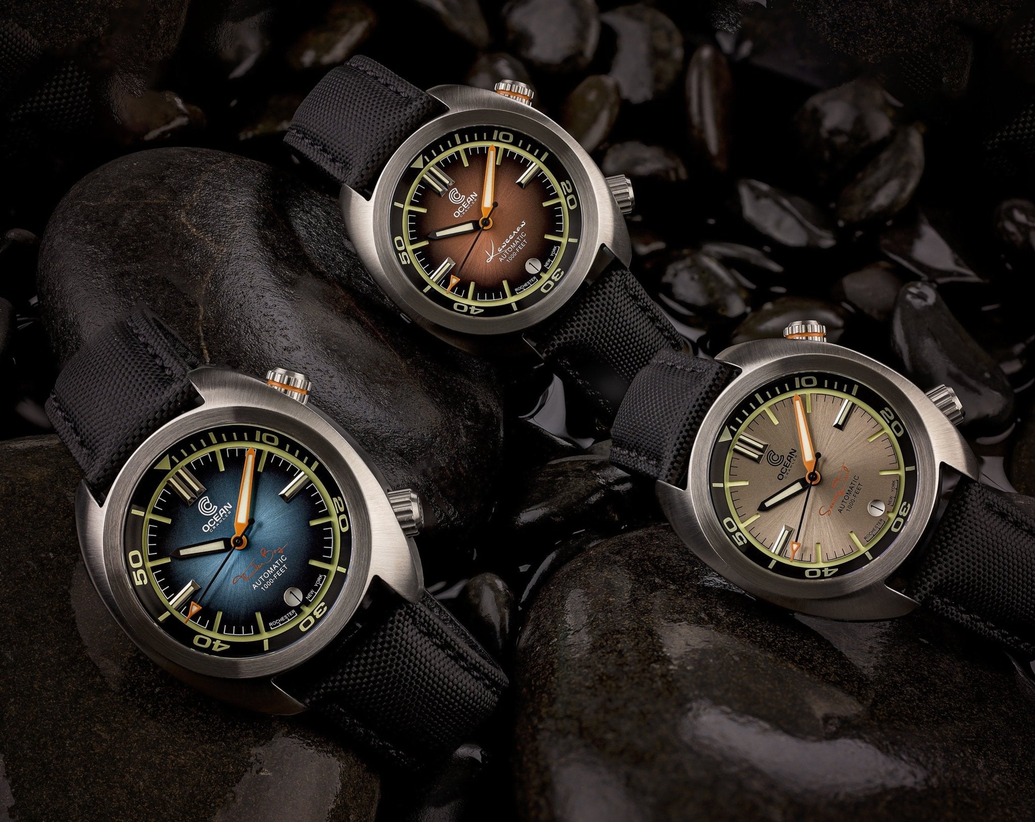 Ocean Crawler Great Lakes - Metalic Brown V2 - Ocean Crawler Watch Co.