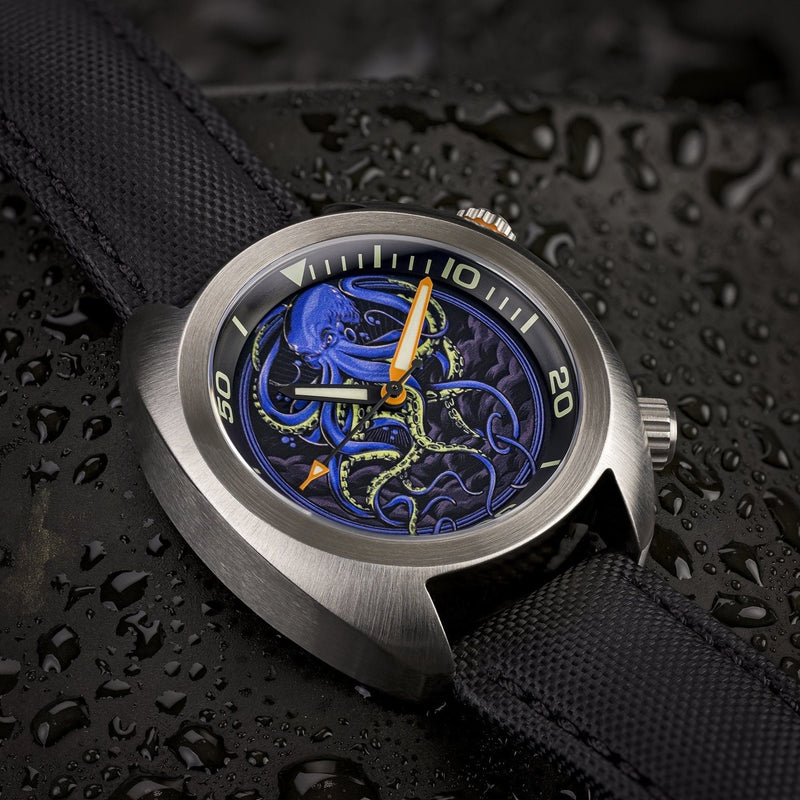 Ocean Crawler Great Lakes Prototype - Kraken Dial - Ocean Crawler Watch Co.