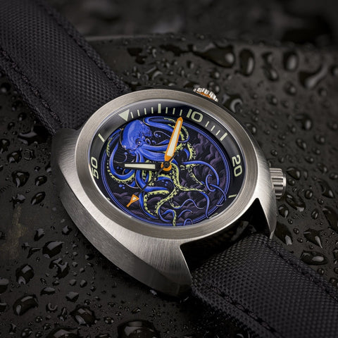 Ocean Crawler Great Lakes Prototype - Kraken Dial - Ocean Crawler Watch Co.