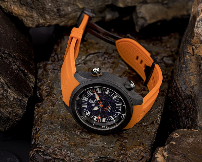 Ocean Crawler Lumed Carbon Fiber Prototype - Aventurine Dial - Ocean Crawler Watch Co.