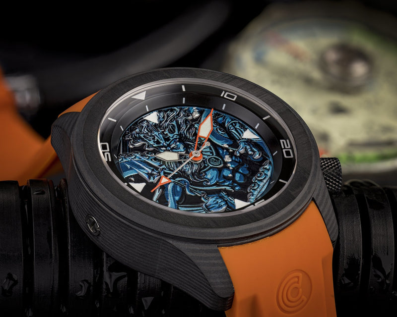 Ocean Crawler Lumed Carbon Fiber Prototype - Neptune One - Ocean Crawler Watch Co.